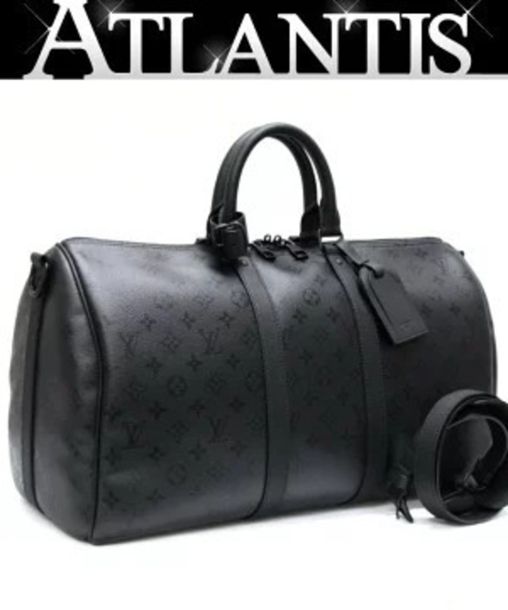 Louis Vuitton Keepall Bandouliere Boston bag shoulder Monogram Midnight black